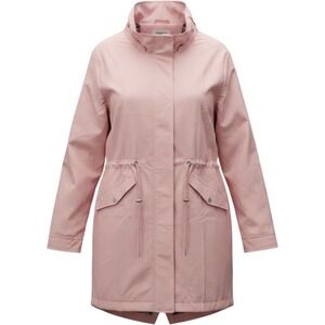 Polydeer Womens Blush Pink Anorak Jacket Detachable Hood Plaid Lining Size L